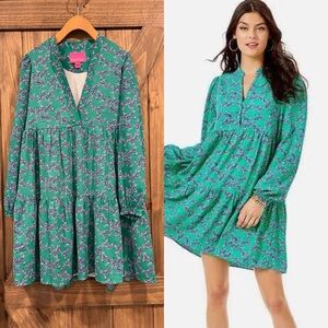 Lilly Pulitzer XS Everglades Green Winona Heebee Zeebees Stretch Dress